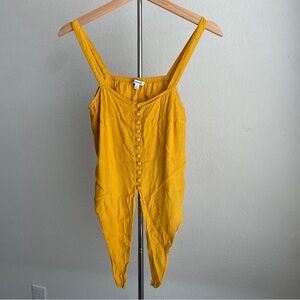 Madewell Mustard Yellow Elastic-Waist Top